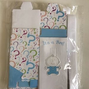 Blue Boy Baby Shower Favor Box Kit-58 pieces